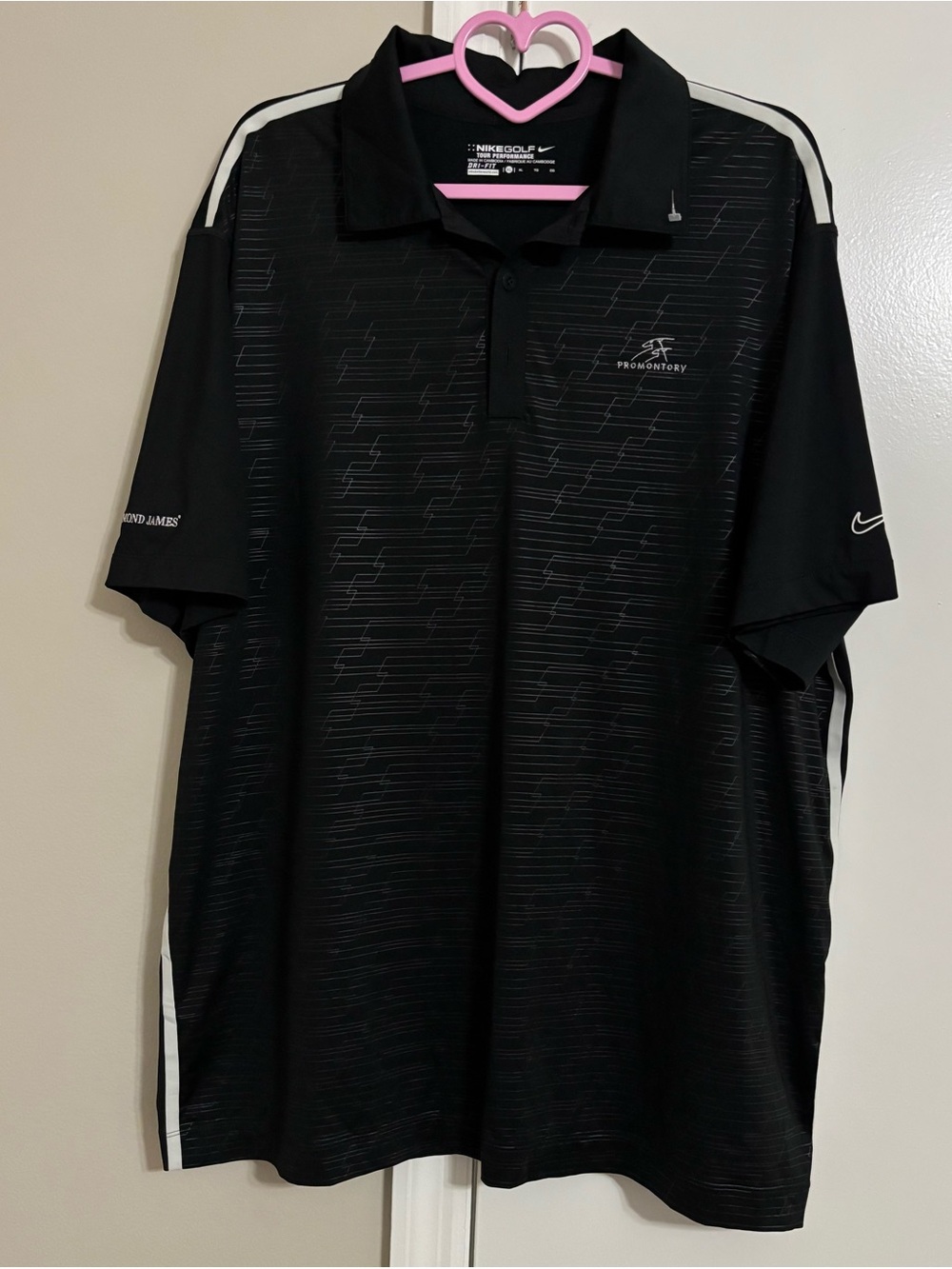Nike Black Polo with White Trim Men’s Golf Shirt